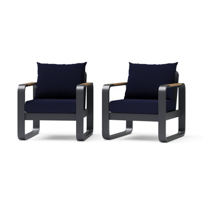 Andes Club Chairs (Set Of 2) - Canvas Navy