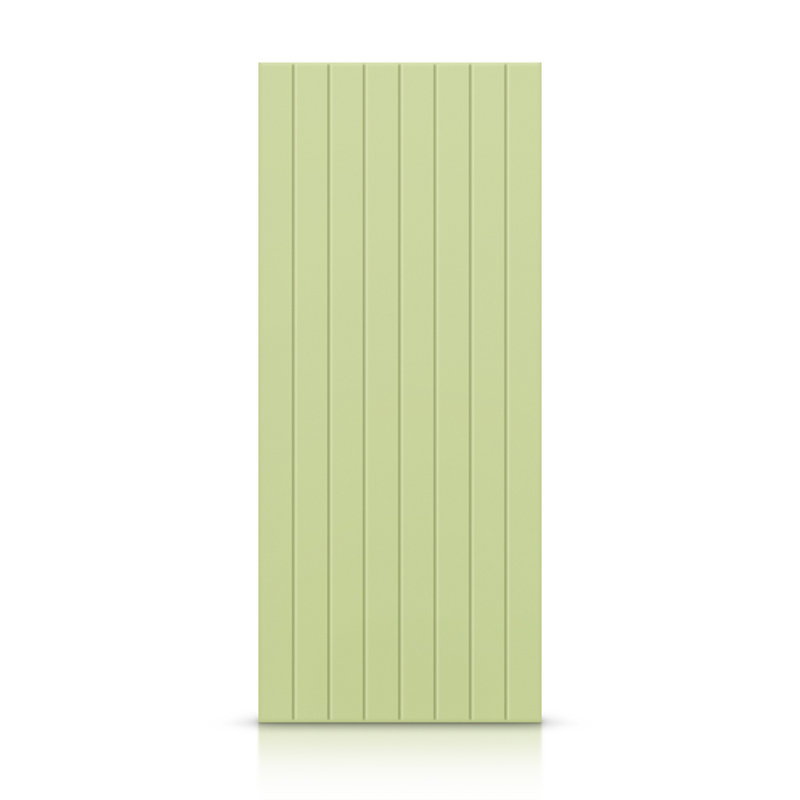 Porte standard peinte en bois manufacturé, H 80 po x l 24 po, Vert sauge