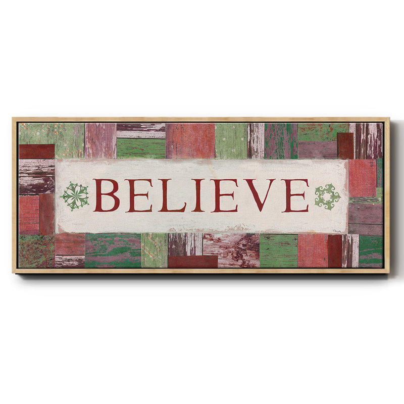 Believe- Framed Canvas, 24" H x 60" W