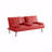 67-" Red Leather Multifunctional Double Folding Sofa Bed With Coffee Table