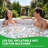 4-Person Square Inflatable Hot Tub, 120 Soothing Bubble Jets Portable Outdoor Spa with 1350W Fast Heater, Circulating Filtration System & All-Weather Insulated Cover, 158 Gallon, Beige