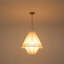 Luminaire suspendu 1 lumière en coton à 1 couche Boho