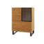 Laimondo Solid + Manufactured Oak Wood 1-Door Display Cabinet-282451357
