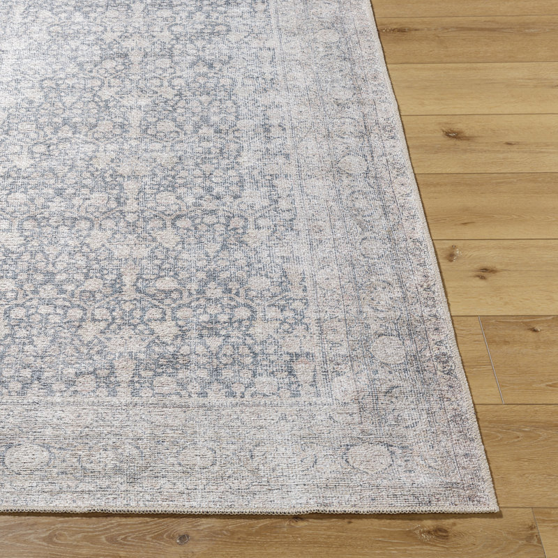Vivir x Livabliss Lorelai Light Sliver Machine Washable Area Rug, Rectangle 6'7" x 9'