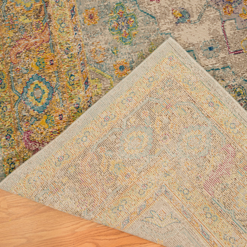 Tapis naturel de style oriental Efa, Rectangle 12 pi 6 po x 15 pi