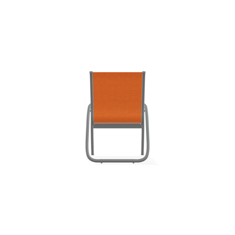 Fauteuil de patio Gardenella, Graphite texturé, Toile Sunbrella® tangerine