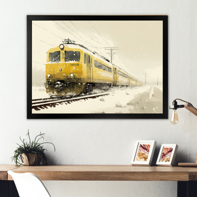 Train sur le mouvement III - train de transport, reproduction d'art sur toile