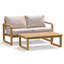 Causeuse de patio Ivy avec table basse et coussin beige-601856697