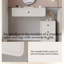 Ensemble de meuble-lavabo flottant mural moderne avec commode latérale, miroir et tabouret de coiffeuse Modern-1760544931