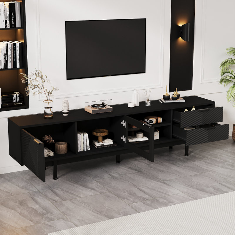 TV Stand for TVs up to 78", Black