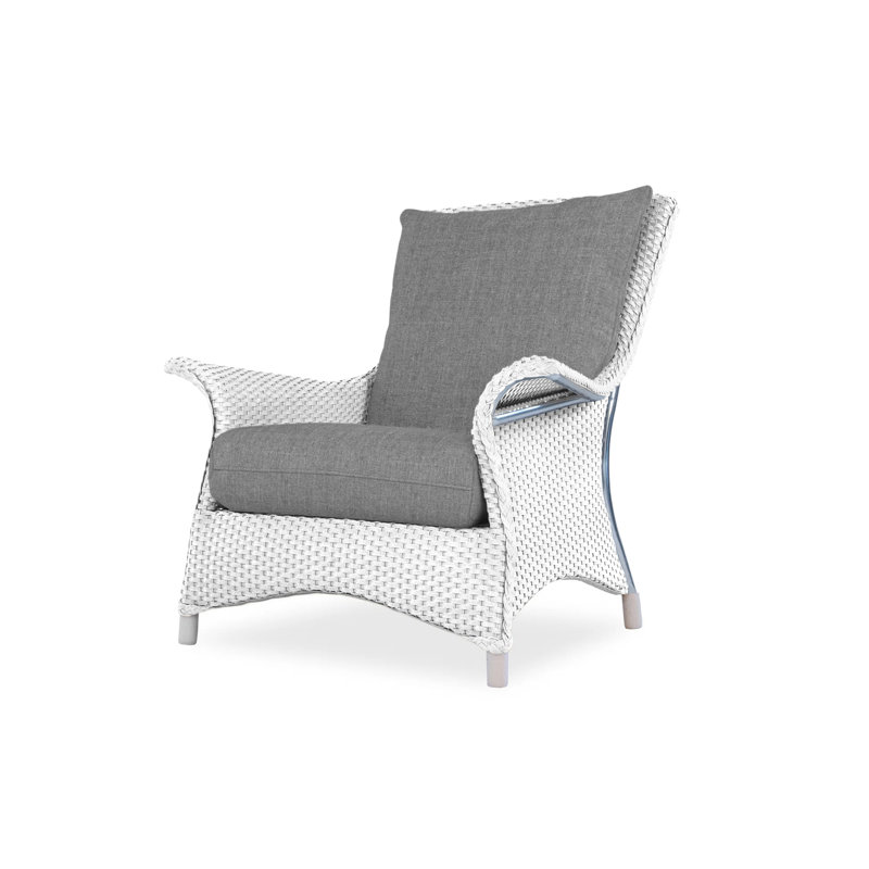Mandalay Outdoor Lounge Chair, Remy Graphite, White