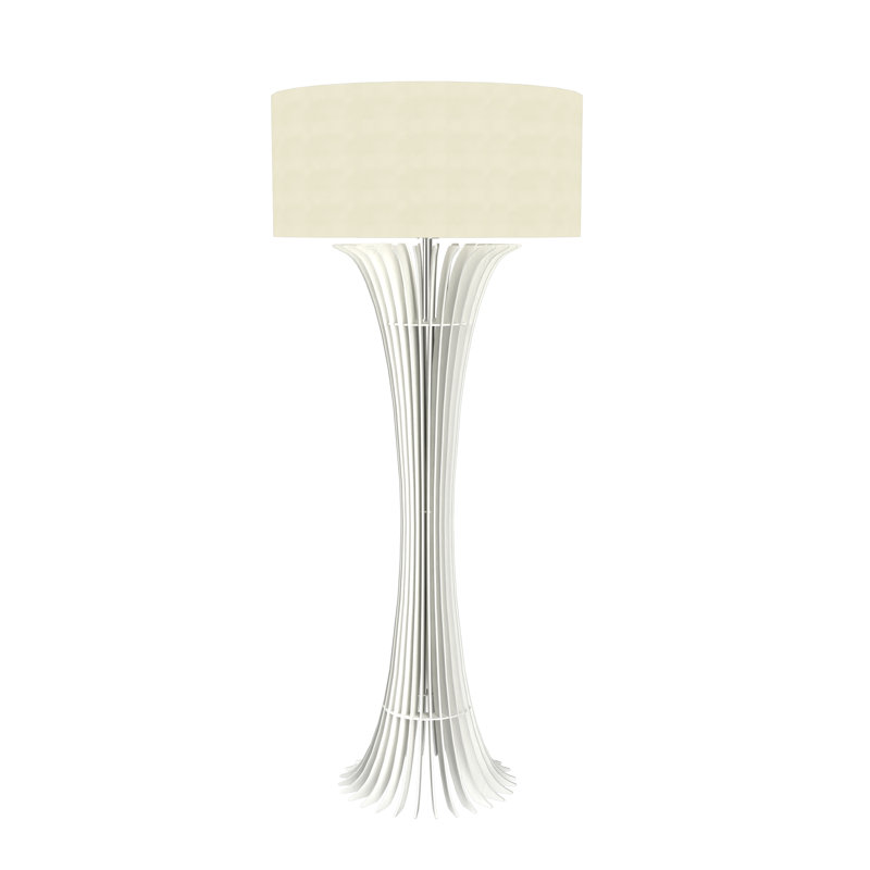 Stecche Di Legno Floor Lamp, Organic White
