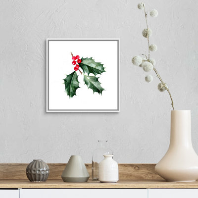 «Christmas Holly I» par Emma Scarvey - reproduction d'art sur toile