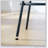 Round bar table and stool set with shelf, upholstered stool with backrest