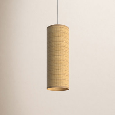Valluga 1 - Light Antique Brass Cylinder Pendant