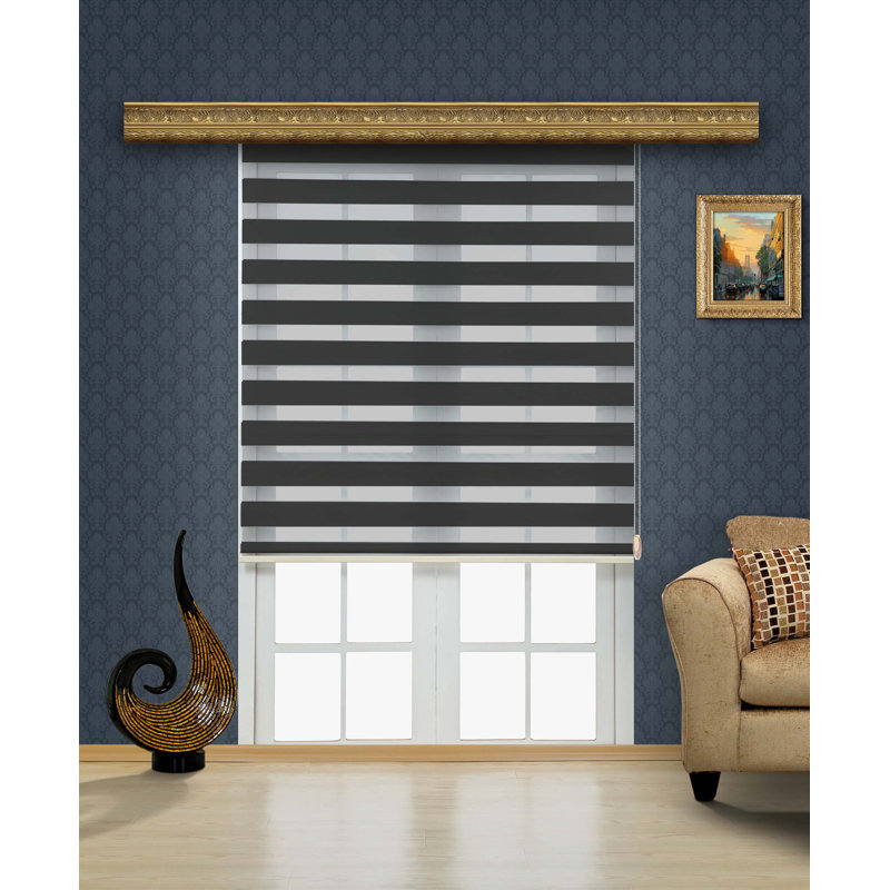 Rideau semi-transparent et occultant Zebra, Ivoire, L 47 po x L 72 po