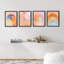 Aquarelle, cercle encadré sur papier, impression de 4 pièces-97782784-97782786