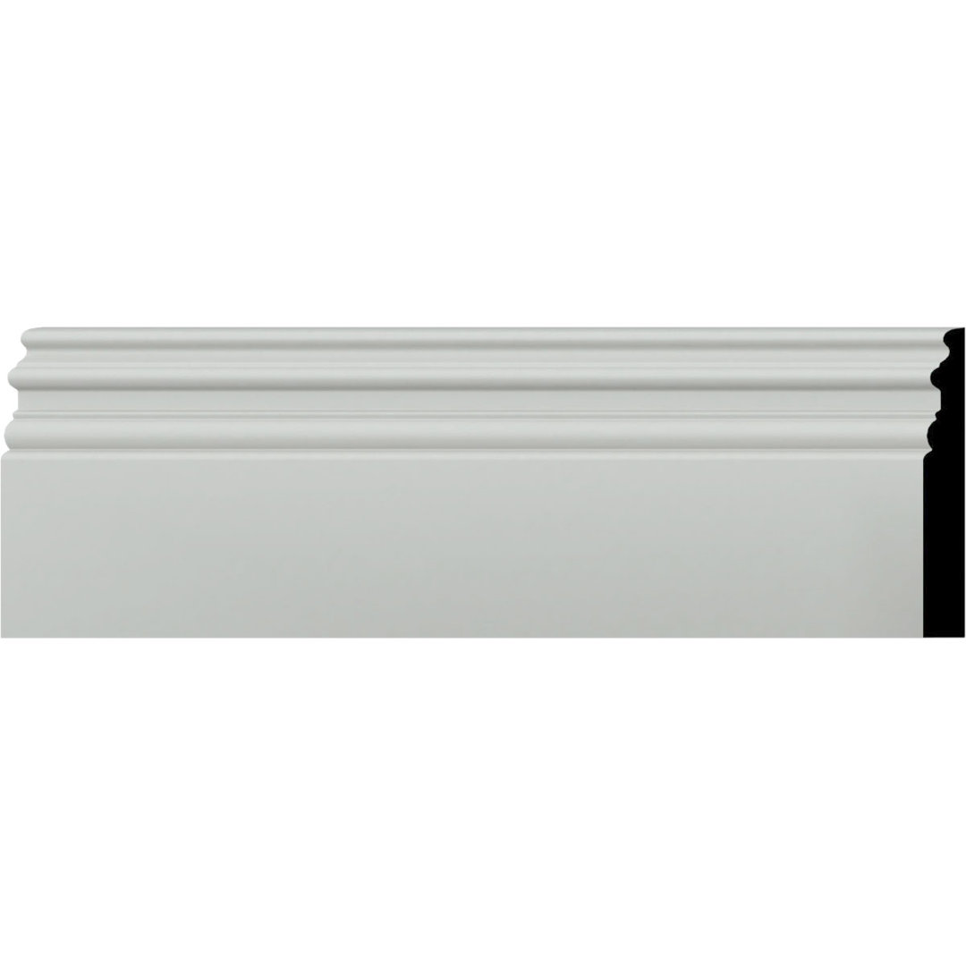 7 3/8"H x 1"P x 94 1/2"L Hillsborough Baseboard Moulding Ekena Millwork