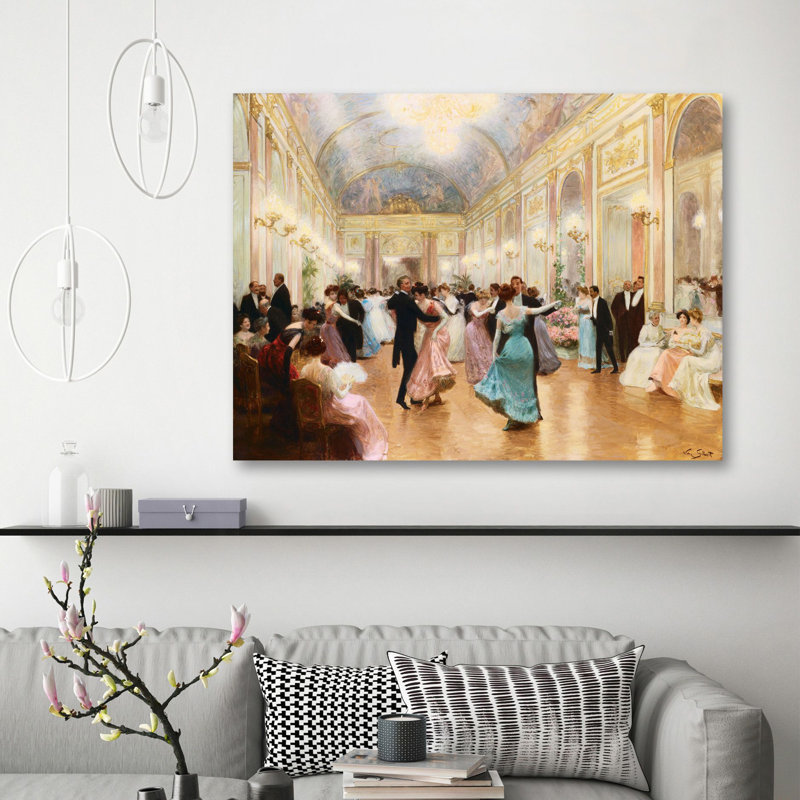 The Ball by Victor Gabriel Gilbert - No Frame Print on Canvas, 70cm H  x 100cm W  x 4cm D
