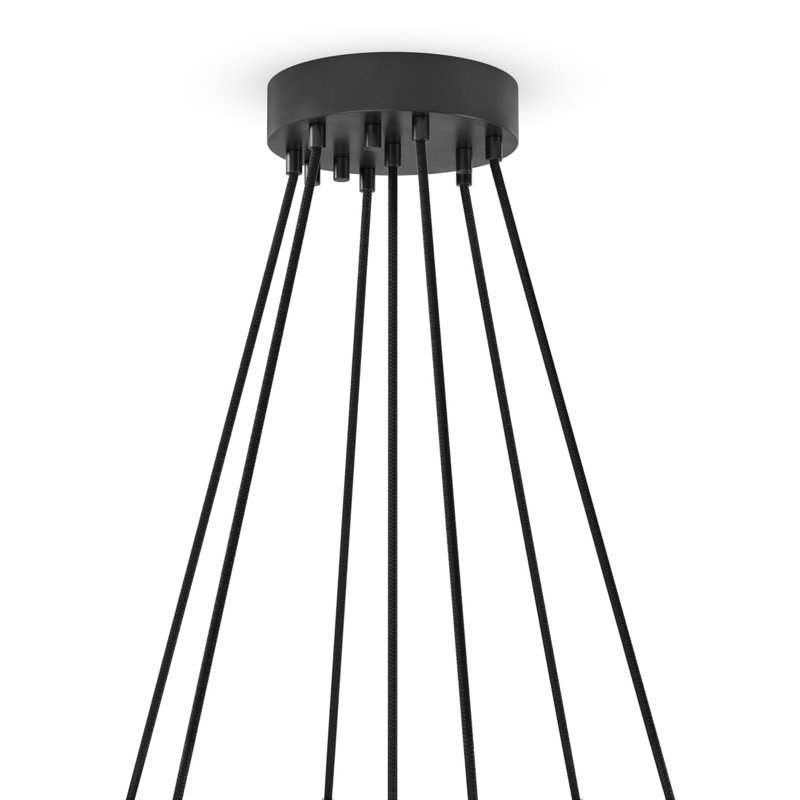 Cloud 7 - Light Chandelier, Black Gunmetal