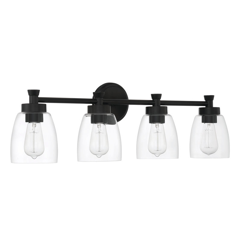 Éclairage pour meuble-lavabo 4 lumières Amaure, Noir