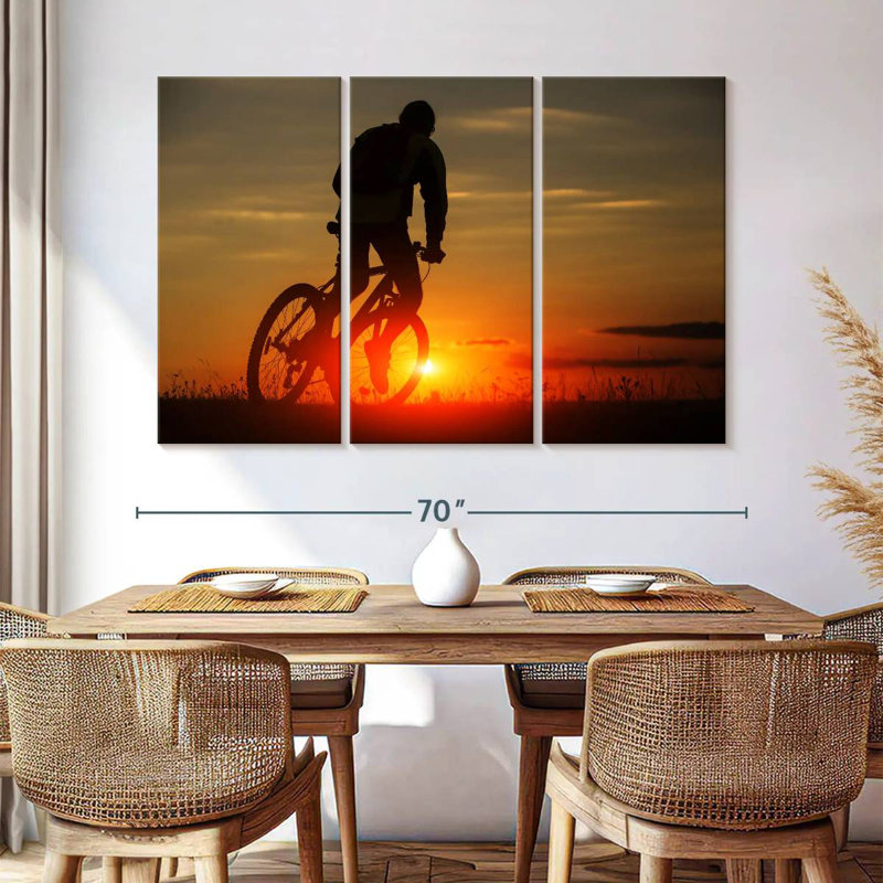 Mehar Sunset Biking, 42" H x 65" W