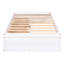Lit plateforme simple en bois massif avec 3 tiroirs - Blanc pour un environnement de sommeil paisible et pour se détendre