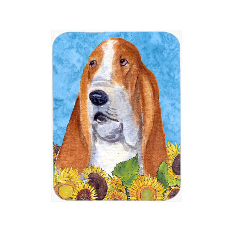 Planche à découper en verre Basset Hound