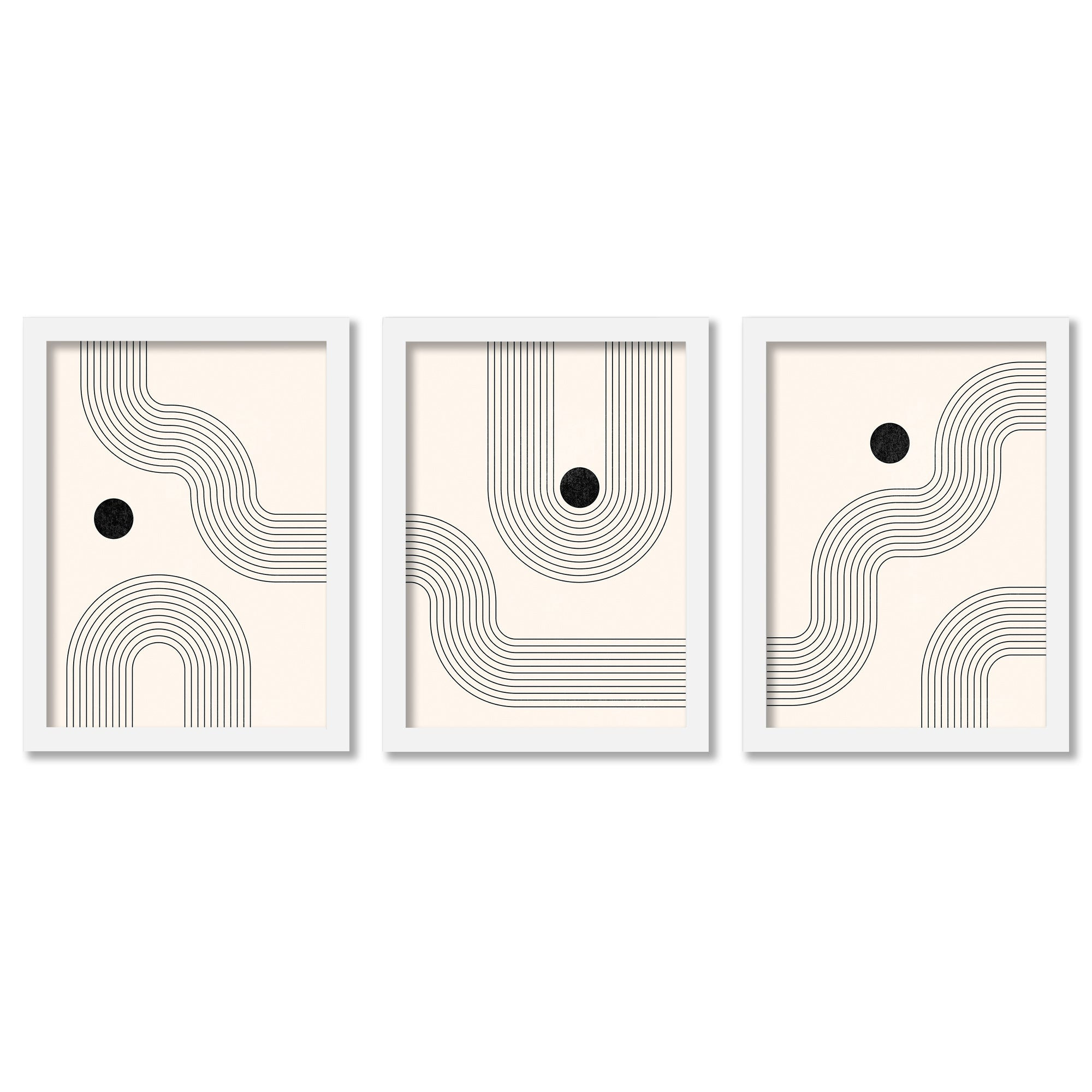 Americanflat Abstract Wall Art Room Decor - Mid Century Shapes