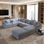 Canapé modulaire en forme de U avec 2 repose-pieds mobile Elowen-489044106