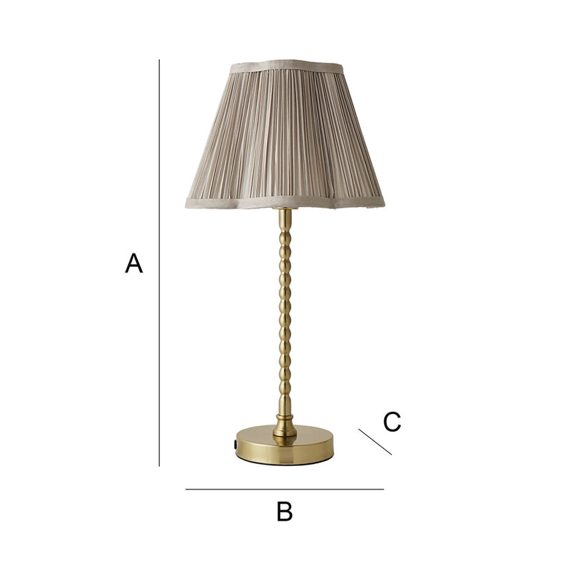Cifuentes Metal Table Lamp, Gold, Yes, Grey