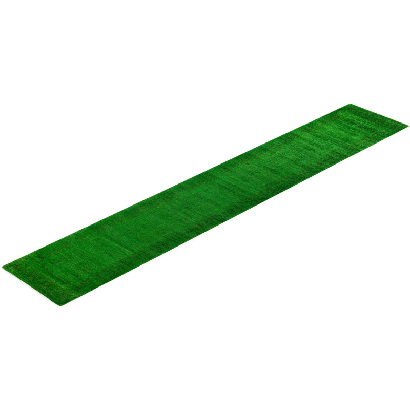 Tapis de couloir unique en laine 2 pi 4 po x 14 pi Huckstep