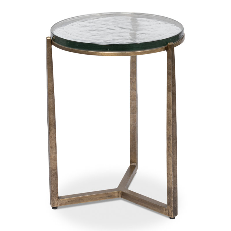 Dorsey Glass End Table, 22" H x 17" W x 16" D
