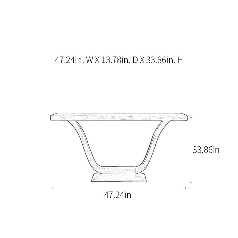 Console Modern Minimalist, H 33,86 po x l 47,24 po x P 13,78 po