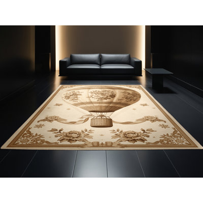 Tapis beige classique lavable à la machine Warleigh