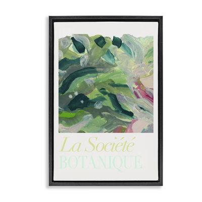 Toile flottante encadrée "French Leaves Abstraction" par cartissi