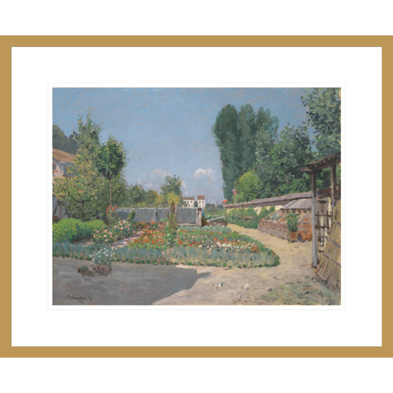The Kitchen Garden (Le Potager) par Alfred Sisley, impression giclée sur cadre, 17.75" H x 21.65" W