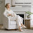 31.3'' Wide Upholstered Swivel Barrel Chair With Wood Base