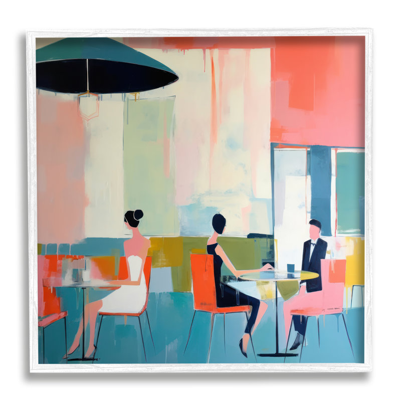 Les gens au restaurant par Irena Orlov, H 17 po x l 17 po x P 1,5 po