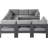 Endyah 120'' Wide Aluminum Patio Sectional with Cushions-61209825-61189489