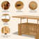  51.25'' L x 27'' W Extendable Outdoor Wicker Coffee Table