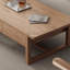 Table basse en bois massif avec rangement
