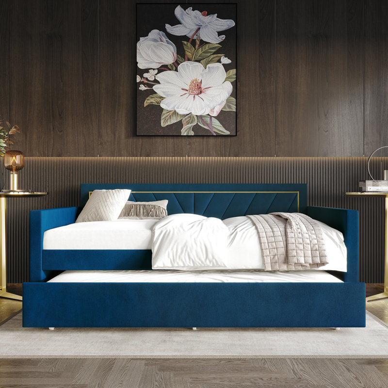 Kyliejo Upholstered Daybed, Navy