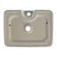 Lavabo de salle de bain rectangulaire en céramique blanc au-dessus du comptoir - attrait minimaliste moderne bien conçu