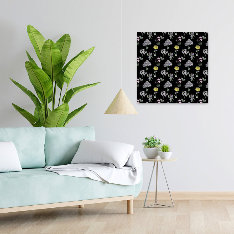 Art contemporain, art floral naturel, H 24 po x l 24 po