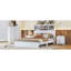 Vintage Platform Bed,With Storage Headboard And Charging Station-1669675602