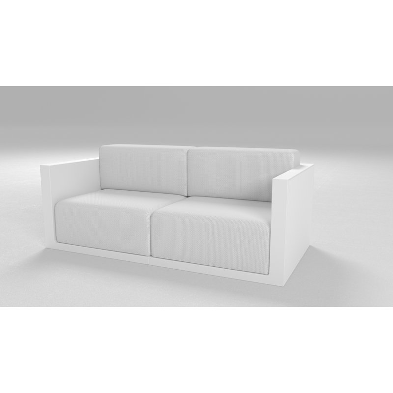 Causeuse d'extérieur avec coussins 78,5 po Gatsby