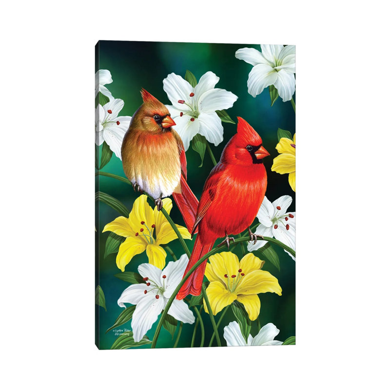 Cardinals 1 Piece Wrapped Canvas Wall Art, 45.72cm H x 30.48cm W