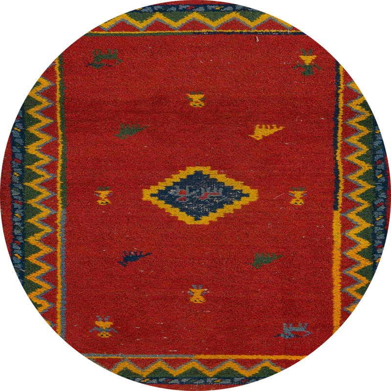 Ameeliah Southwestern Indoor Rug, Round 7'