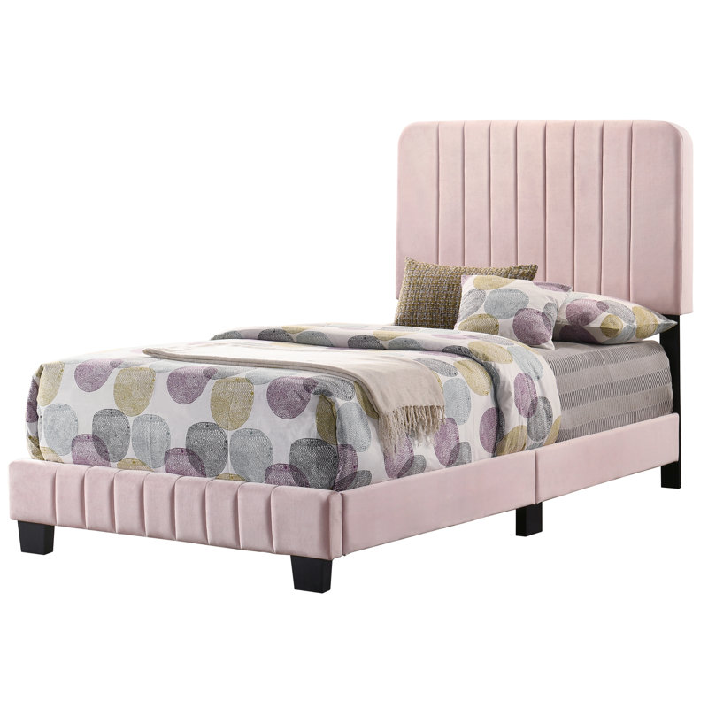 Lit sommier simple Lodi, rose, Lit simple, Rose